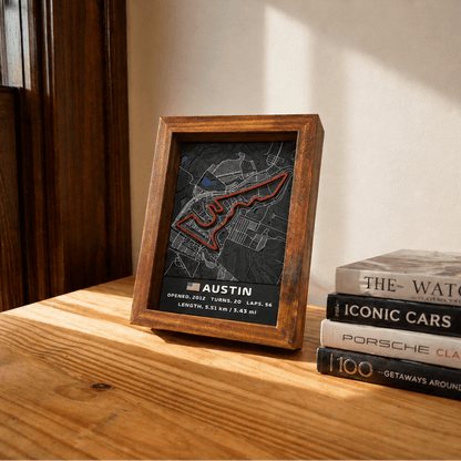 F1 Circuit 3D Wall Art - Rize Maps